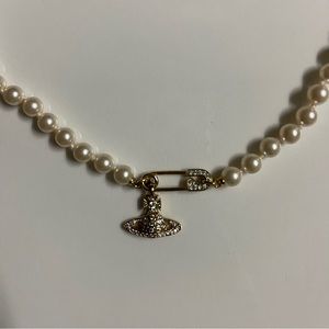 Vivienne Westwood Gold Lucrece Pearl Necklace
